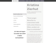 Tablet Screenshot of kristinazierhut.de